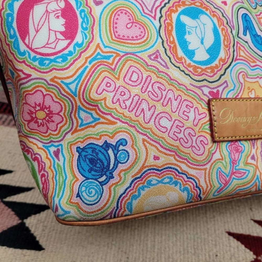 Dooney & Bourke Disney Pop Princess Tote Purse Colorful Coated Canvas Leather - Picture 11 of 12